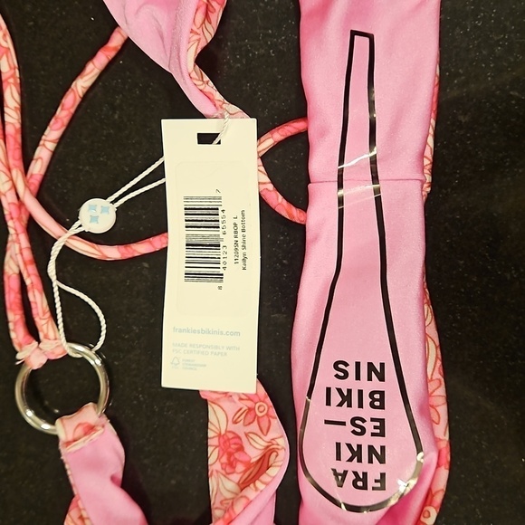 💕FRANKIES BIKINIS💕 Kailyn String Bikini Bottom ~ Rose Bouquet Large L NWT - Picture 9 of 11